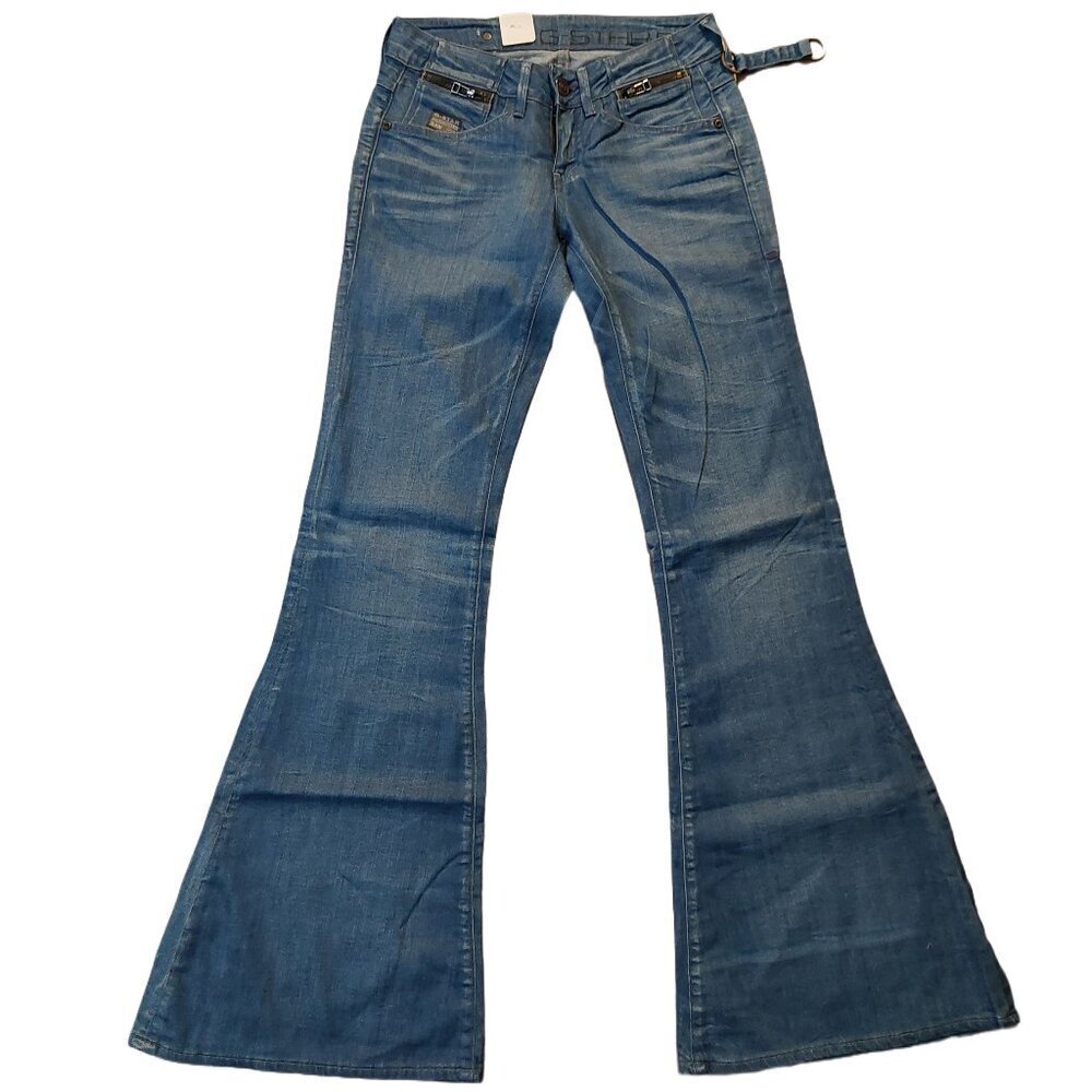 G-Star Raw SE District Super Bell Maver Denim 3D Vintage Blue Jeans Sz 26 NWT